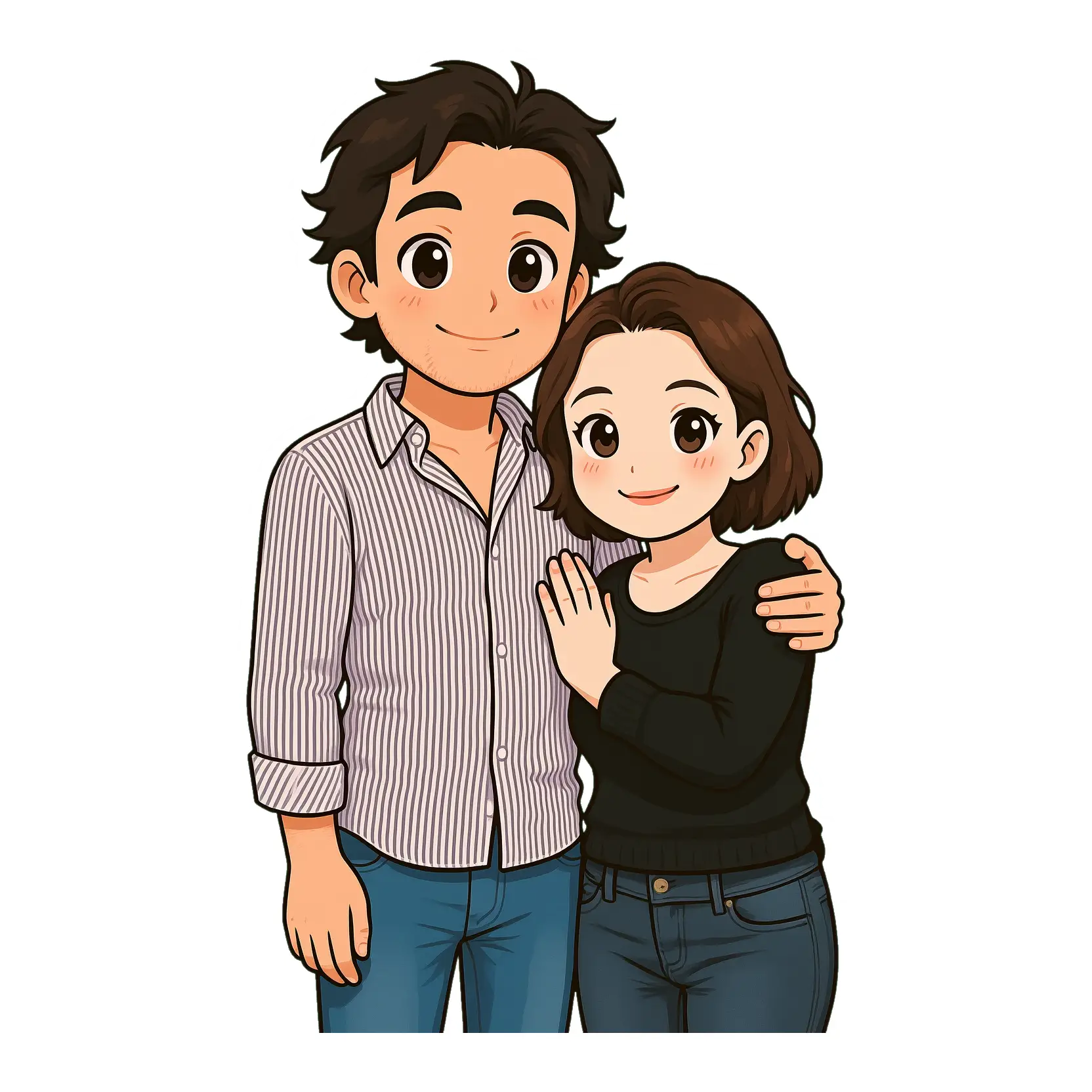 Couple chibi sticker